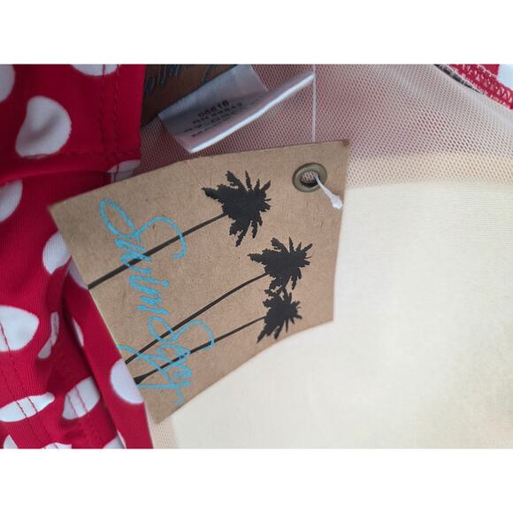 Swimsuits For All Red Polka Dot Diva Halter Top High Waist Bikini Women 16/18 1X - Picture 9 of 9